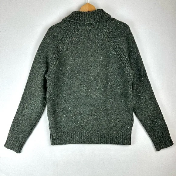 J Crew Wool Blend Knit Shawl Collar Cardigan Sweater Preppy Grandpa - Picture 3 of 7